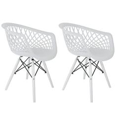 Conjunto com 2 Cadeiras Web White Edition - Base Branca