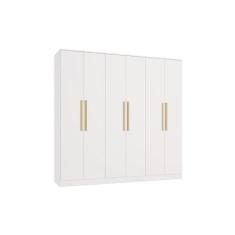 Guarda-roupa 6 Portas 4 Gavetas Kappesberg Adapt Branco