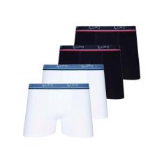 Kit com 4 Cuecas Boxer Lupo 523-088, Branco, M