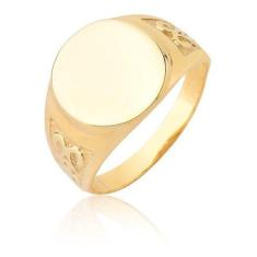 Anel Masculino 5 Gramas Chapa Redondo Ouro Puro 18k  A355 - MAEHLER Ar