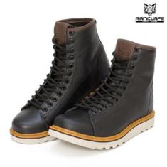 Bota Masculina Coturno Casual Cano Longo Couro Nobre-Masculino