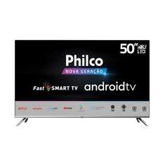 Smart TV LED Philco 50 UHD 4K PTV50G71AGBLS, 3 HDMI, 2 USB, Wifi, Bluetooth, Inteligência Artificial, HDR, Prata - 99503018