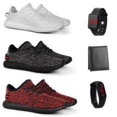 Kit - 3 Pares Tênis Easy + 2 Digitais + Carteira-Masculino