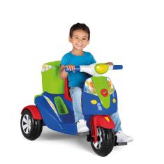 Triciclo Infantil para Passeio e Pedal Moto Uno Andador 2 em 1 Com Bau Buzina Empurrador