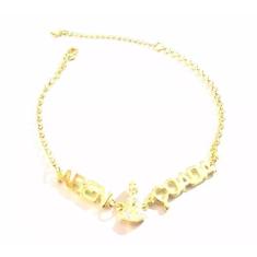 Pulseira Abençoada Religiosa Aparecida Folheado Ouro 18k - Milena Folh