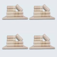 Jogo De Toalhas 24 P?s Cole??o Montreal 100% Algod?o Bege