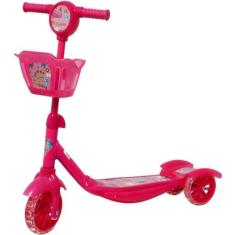 Patinete Infantil 3 Rodas Gel Musical Cesta Luzes Masculino Feminino M