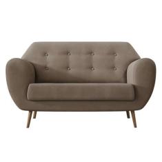 Sofá 2 Lugares Beegees Suede Bege - Mobly