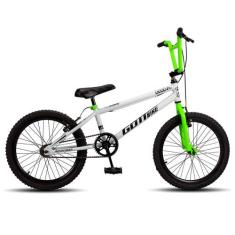 Bicicleta Infantil Aro 20 Bmx Freio V-Brake Gottbike, Branco, Verde