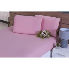 Jogo De Lençol Casal Queen Size 04 Peças Rose 35Cm Altura