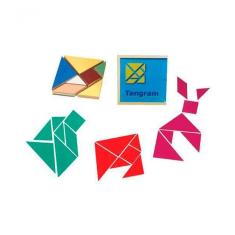 Brinquedos Educativos - Tangram Em Madeira 70 Peças