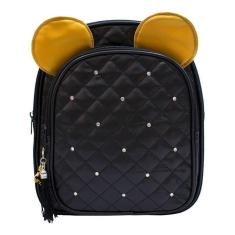 Mochila Preta Orelhas Mickey 26x30x10cm - Disney