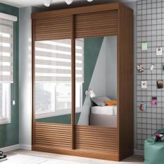 Guarda Roupa Infantil 2 Portas com Espelho Samambaia Teen CabeCasa Mad