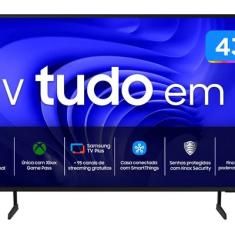 Smart TV 43 Polegadas Samsung Uhd 4K 2024, Processador Crystal 4k, Gaming Hub, Ai Energy Mode, Controle Solarcell, Alexa Built In