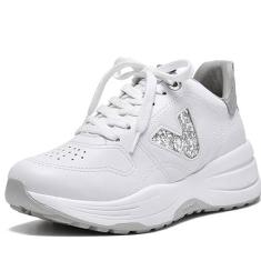 Tênis Casual Feminino Branco Prata Via Marte 23-11405-02