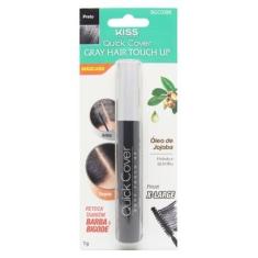 Máscara de Retoque Capilar Kiss NY - Gray Hair Touch Up Preto-Unissex