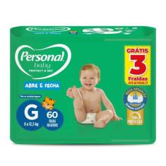 Fralda Personal Baby Protect & Sec Abre e Fecha G 60 Unidades