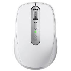 Mouse sem fio Logitech MX Anywhere 3S Compacto, Clique Silencioso, Recarregável, Conexão Bluetooth - Cinza Claro