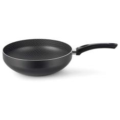 Multiflon Frigideira Wok Aluminio Antiaderente 28 Centímetros Grafite Gourmet Gourmet Resistente Durável e Saudável