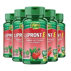 Kit 5 Liprost'E licopeno com vitamina E Unilife 60 cápsulas