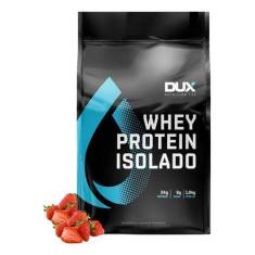 Whey Protein Isolado Sabor Morango Em Pote De 1800G Dux Nutrition - Su
