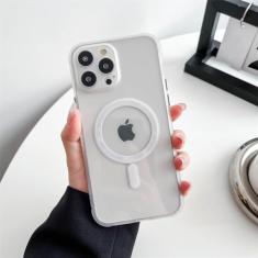 Capa transparente de proteção para câmera, capa de carregamento magnético sem fio para iPhone 14 Plus 13 12 11 Pro Max, transparente, para iPhone 13 Pro