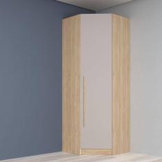 Guarda Roupa Modulado Canto Oblíquo 1 Porta San Diego Aveiro Oak/Cinza Urbano