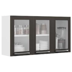 Armário Aéreo Triplo Itatiaia Florença com 3 Portas e 2 Prateleiras - 105cm de largura