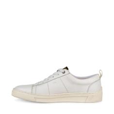 Steve Madden Tênis masculino Nickai, Couro branco, 42