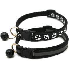 Coleira para cães XS com sino, pacote com 2 coleiras básicas e refletivas para gatos com sinos XXS Xs Pequenos cães de estimação, meninos, gatinhos pequenos, meninas, animal, pescoço 17-12 polegadas