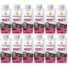 Kit 12 Bebidas Piracanjuba Whey 250 Ml - Frutas Vermelhas