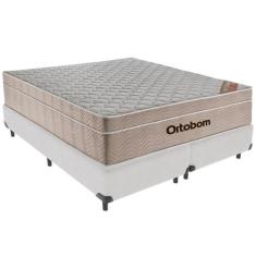 Cama Box e Colchão Airtech SpringPocket Molas Ensacadas Queen Ortobom,