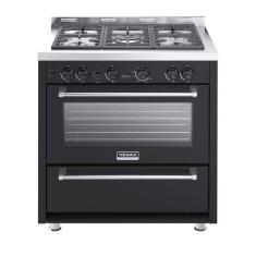 Fogão 5 Bocas Venax Temis A Gás Mesa De Inox 127V Preto
