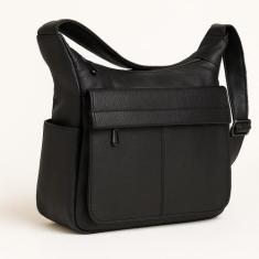 Bolsa Feminina Média com Bolso Antifurto Alça de Ombro e Transversal D