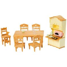 Conjunto Sala de Jantar Classica Sylvanian Families Multicor