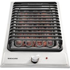 Cooktop Elétrico Inox Barbecue Churrasqueira Com Grelha 220V