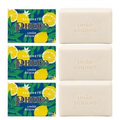 Kit 3 Sabonete Phebo Granado Limão Siciliano Glicerina Vegetal Natural