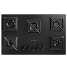 Cooktop 5 Bocas Brastemp BDD75BE Acendimento Super Automático, Preto, 