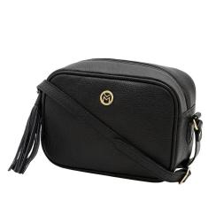 Bolsa Feminina Couro Legítimo Transversal Mariart Titânio