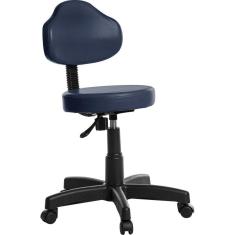 Cadeira Mocho Estética Dentista Plus Rv Azul Escuro