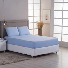 Jogo de Lençol King 3 peças 100% Algodão Malha Penteada