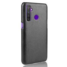Capa para Oppo Realme 5, capa para celular Rugged Shield 360° Proteja seu telefone Capa de couro granulado para Oppo Realme 5