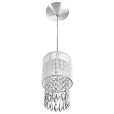 Pendente de Cupula Redondo ClearFio Cristal Acrílico Branco - MARRYLUZ
