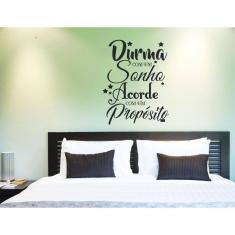 Decoração De Parede Frase Durma Com Sonhos adesivo grande