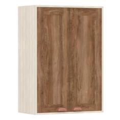 Armário Aéreo de Cozinha 60 cm 2 Portas de abrir 2 Prateleiras Sofia L