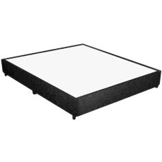 Cama Box Base Casal Chenille Black (138x188x25) - Plumatex
