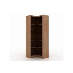 Estante Livreiro de Escritório ME4132 de Canto c/ 4 Prateleiras Amêndoa - Tecno Mobili