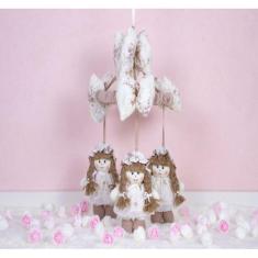 Mobile bebe arco boneca vestido com lese para berço - CKD CONFECÇÕES, 