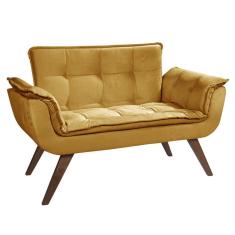 Poltrona Namoradeira Orion 2 Lugares Base Palito Amarelo