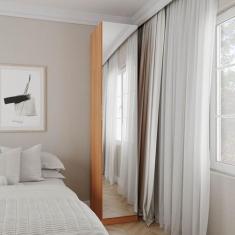 Guarda Roupa Modulado 1 Porta com Espelho 6 Prateleiras Hera CabeCasa 